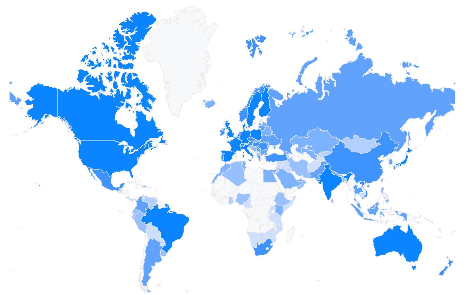 World map of visitor traffic during the Hacker News surge, showing activity across North America, Europe, and beyond