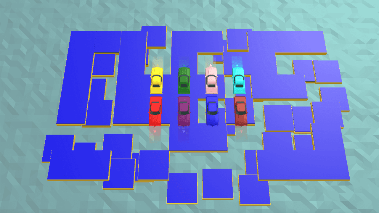 Party Cars: Blocks - Blocks vanish over time—keep moving and knock others off before you fall into the abyss.. Racing, Party Game, Chaos, Multiplayer – 2-8 players.