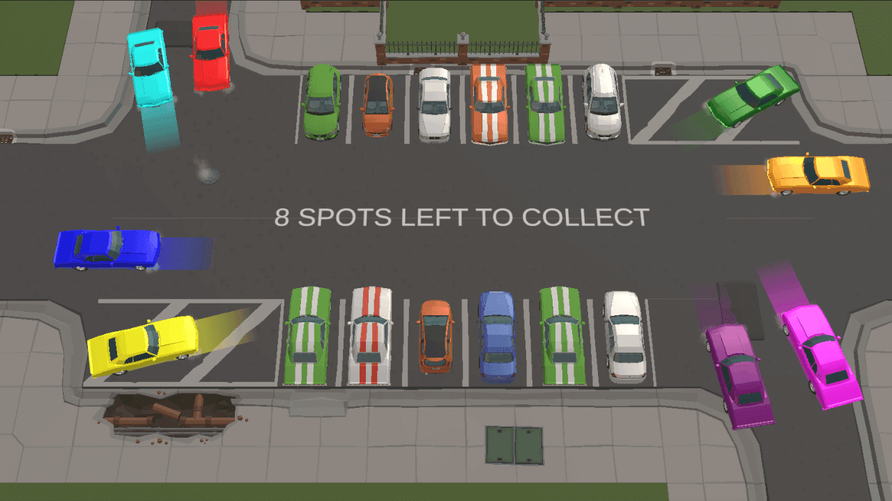 Party Cars: Capture Spots – Ram and drift to snatch parking spots from friends. No space? Make someone else have less.