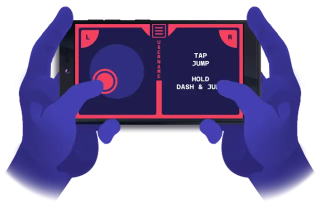 Illustration of the red player character